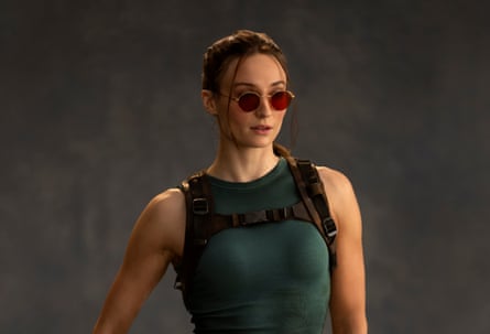 Sophie Turner as Lara Croft in the new Prime Video series, Tomb Raider.