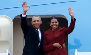 Barack Obama and his wife, Michelle.
