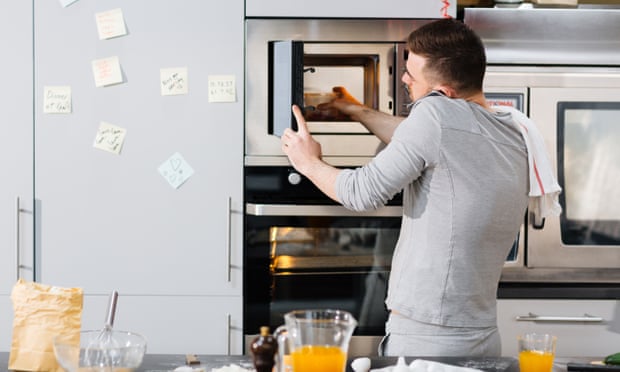 a man and a microwave