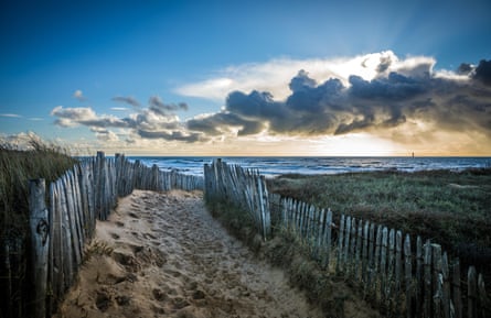 A path to the beach of La Paracou in Les Sables d’Olonne, France.