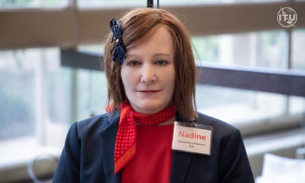 Nadine is the robot of Professor Nadia Magnet Thalmann, a robotics pioneer at the University of Geneva.