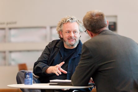 Michael Sheen being interviewed
