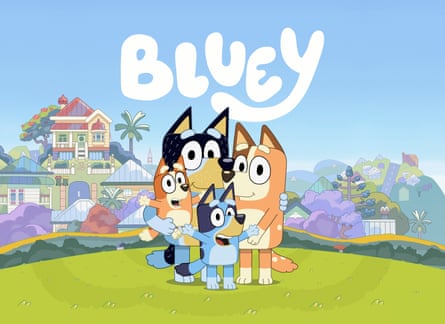 Bluey artwork showing the animated dogs of the popular children’s TV show