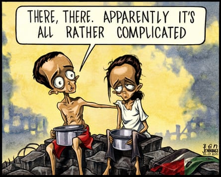 Ben Jennings on starvation in Gaza – cartoon