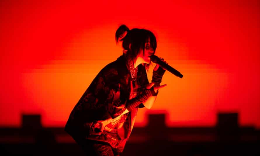 Billie Eilish headlining Glastonbury’s Pyramid stage on Friday night.