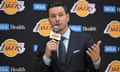 JJ Redick was introduced as the new Lakers coach on Monday