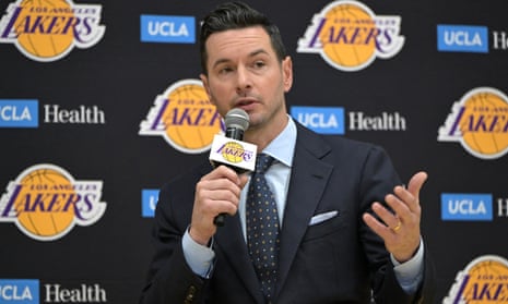 New Lakers coach JJ Redick denies allegation he used N-word at college | Los Angeles Lakers | The Guardian
