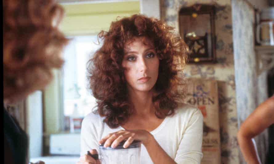 Cher in Mask, 1985, directed by Peter Bogdanovich, in which she gave a strong performance as the biker mother of a child with a rare bone disorder.