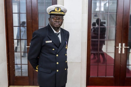 The Minister of health, Quinhin Nantote, at the presidential palace in Guinea-Bissau on 29 November 2025. Photograph: Patrick Meinhardt/AFP/Getty Images