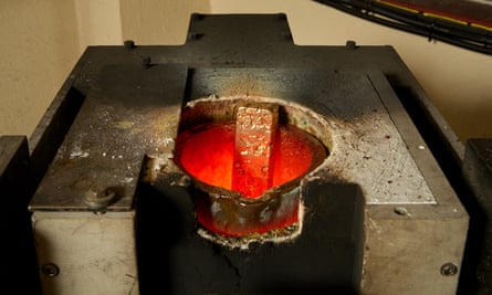 A gold-smelting furnace.