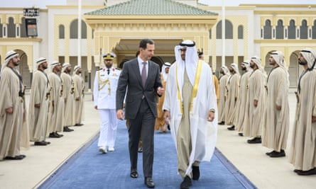 President of the United Arab Emirates, Mohamed bin Zayed Al Nahyan and Syrian president, Bashar al-Assad