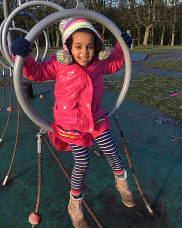 Esther Dusabe-Richards’ five year old daughter at the park.