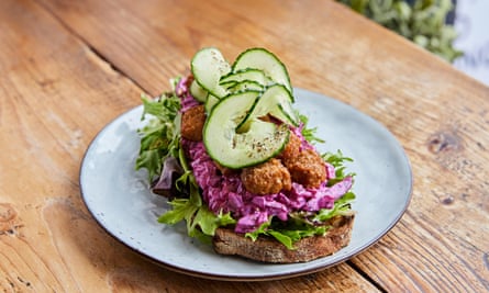 Very good … Blabar’s vegan meatballs.