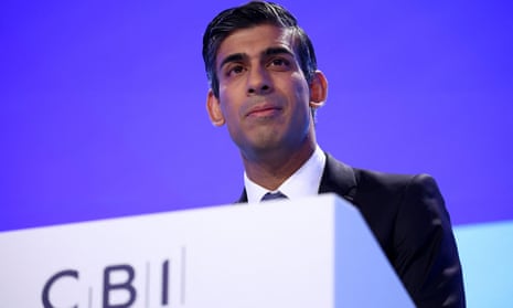 Rishi Sunak speaks during the Confederation of British Industry  conference in Birmingham on 21 November