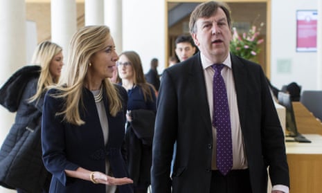 Rona Fairhead of the BBC Trust and culture secretary John Whittingdale at Oxford Media Convention on Wednesday.