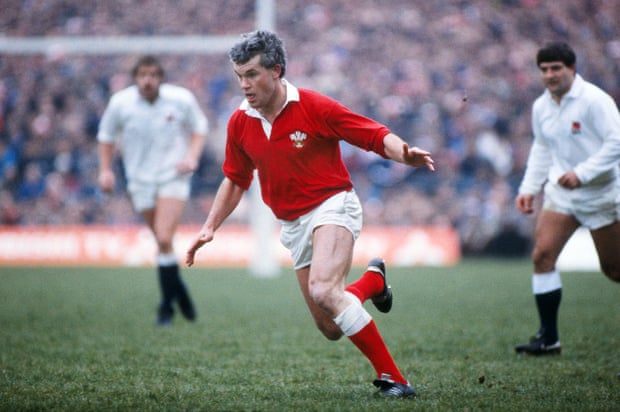 Eddie Butler in action for Wales against England at Twickenham in 1984.