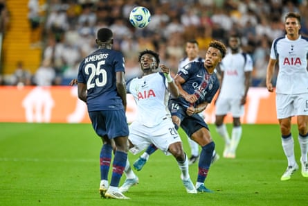 Mohammed Kudus in action for Spurs against PSG