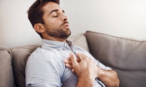 Rest as soon as you notice any symptoms (posed by model).