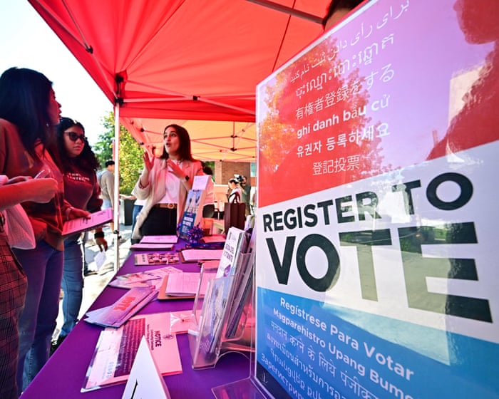 Judge rules Trump can’t require citizenship proof on federal voting form – US politics live