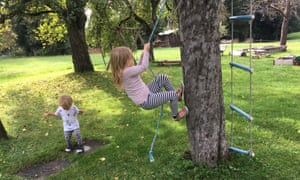 Gemma’s children at play on the farm.