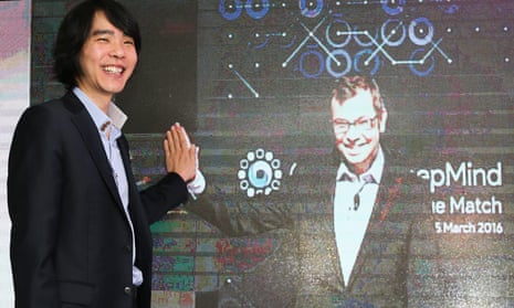 Expert go player Lee Se-dol ‘connects’ with a digital version of Demis Hassabis, CEO of Google’s DeepMind. Hassabis says Se-dol sounds very confident about winning - but only because he hasn’t seen DeepMind’s most recent progress