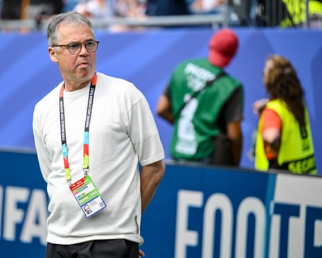 Andreas Rettig looks on during the German exit to Paraguay.