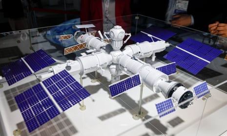 A model of Russia’s orbital space station.
