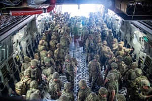British forces from 16 Air Assault Brigade arrive in Kabul on Sunday