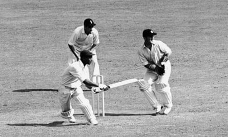 Everton Weekes batting for the West Indies during the Third Test against England at Trent Bridge in Nottingham, 22 July 1950