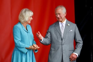 Charles and Camilla attend a festival in celebration of British and French culture and business at Place de la Bourse in Bordeaux