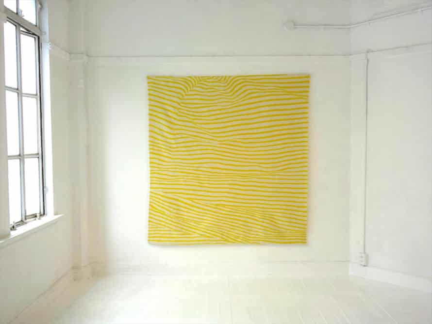 Misako Nakahira’s Fusion, 2020. Tapestry inspired by the book The Devil’s Cloth. A History of Stripes by Michel Pastoureau
