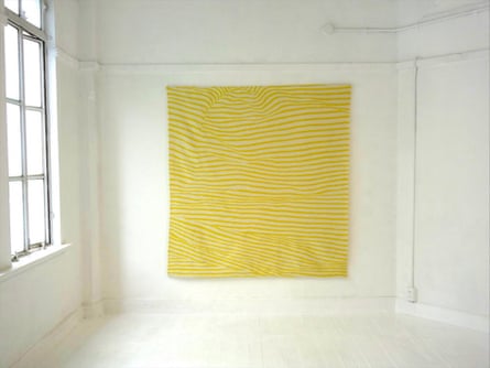Misako Nakahira’s Fusion, 2020. Tapestry inspired by the book The Devil’s Cloth. A History of Stripes by Michel Pastoureau
