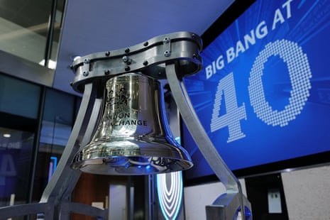 The open of the London Stock Exchange on the 40th anniversary of the Big Bang