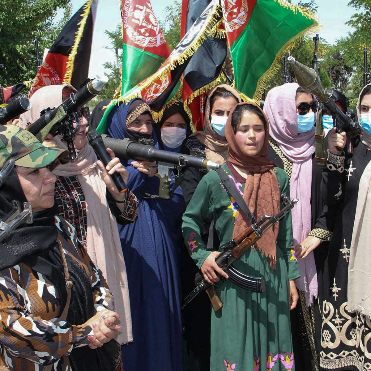 Armed Afghan women take to streets in show of defiance against Taliban |  Afghanistan | The Guardian