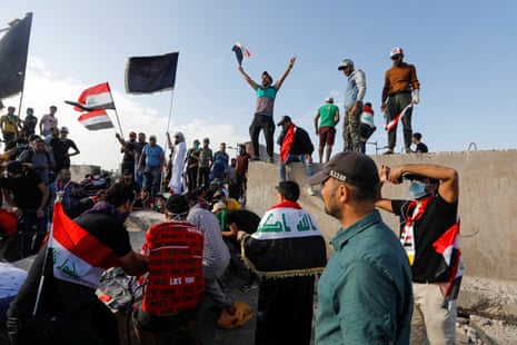 Protesters in Baghdad, Iraq
