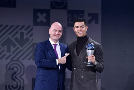 Gianni Infantino and his chum Cristiano Ronaldo.