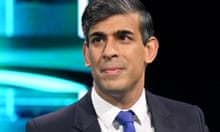 Rishi Sunak during the first head-to-head debate. (Photograph: Jonathan Hordle/ITV via Getty Images)
