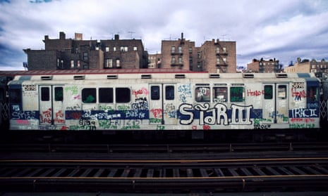 New York City subway train in the Bronx, 1973.