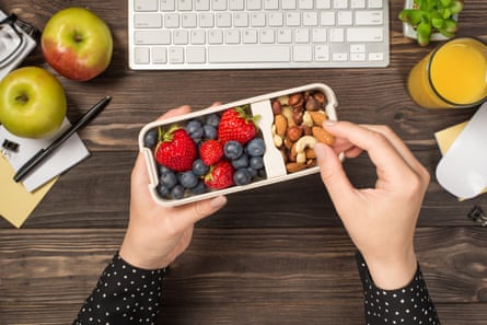 Replace sweet snacks with fruit and nuts.