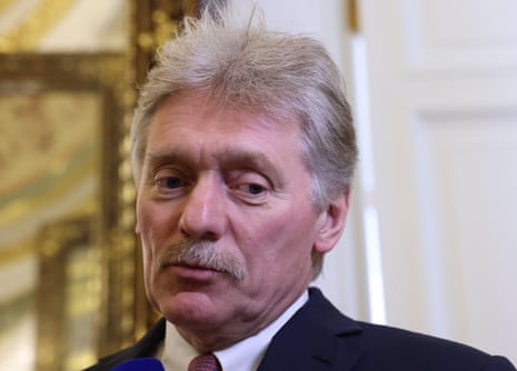 Russian presidential press secretary Dmitry Peskov speaks during Russian-Qatari talks earlier this month.