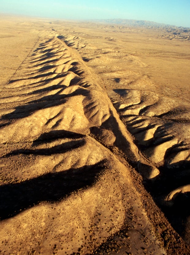 San Andreas fault in California. Photograph: Lloyd Cluff/Corbis