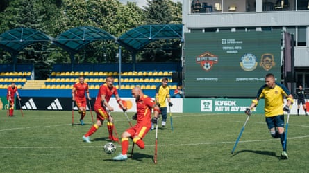 Konstantyn Moskal pictured playing football