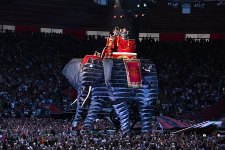 The elephant stage design in The Circus Live.