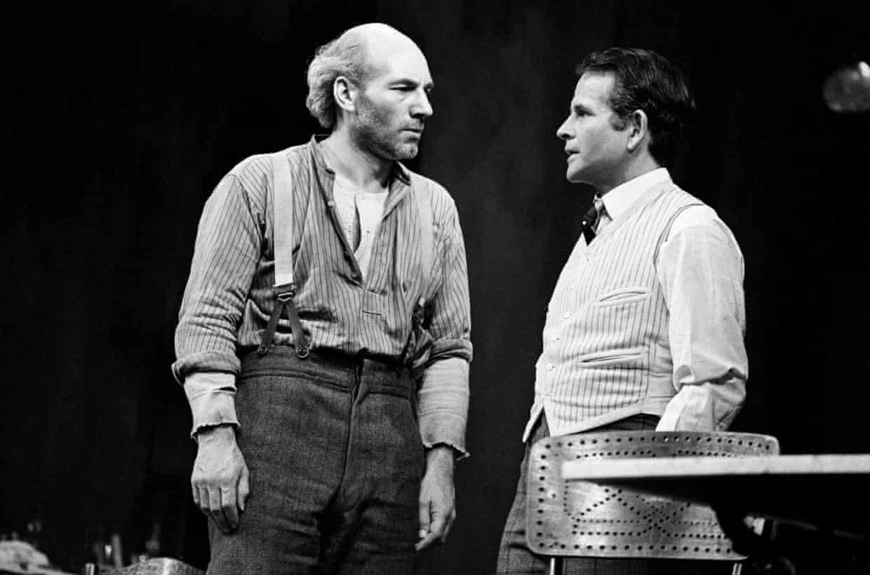 Patrick Stewart and Ian Holm on stage in The Iceman Cometh