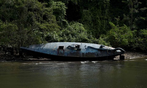 A homemade narco-submarine in Tumaco.
