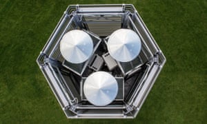 An aerial view of the smog free tower