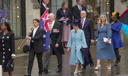 Albanese and partner Jodie Haydon at the coronation