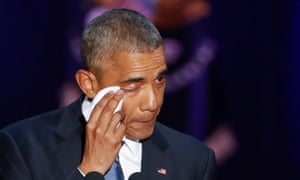 ‘With only 10 days left in office, the president focused on the dangers of the new information age that has taken hold during his tenure.’