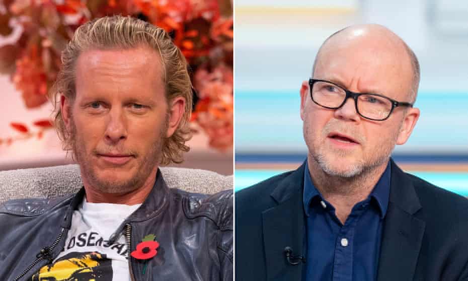 Composite image showing Laurence Fox (left) and Toby Young