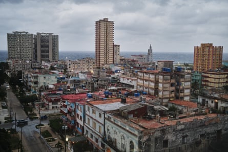 An elevated view of buildings in central Havana